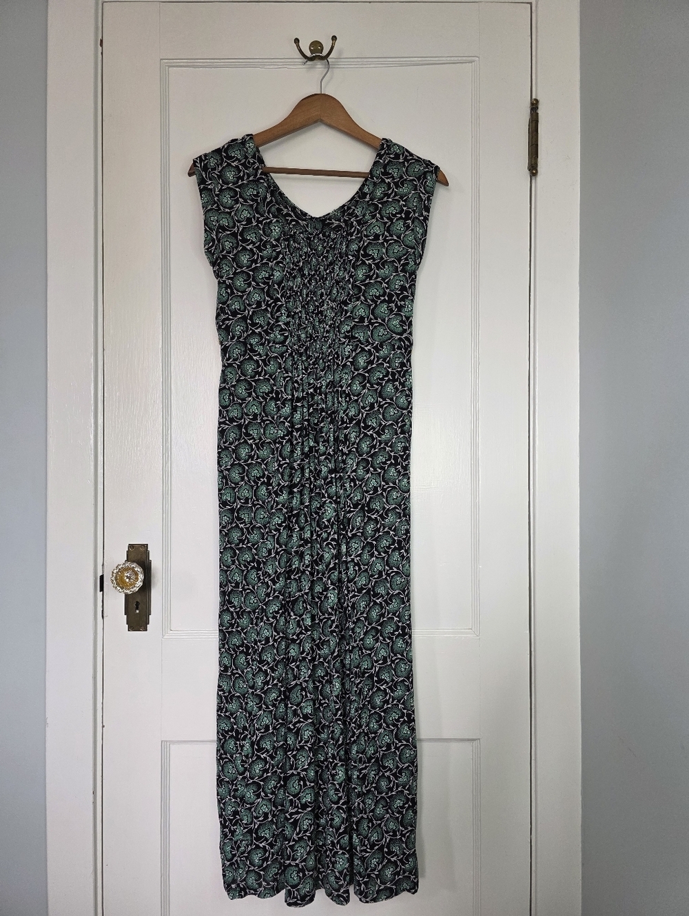 Vintage Pudding Shop by April Cornell Midi-Dress – Size 2 – Black, Green, White - Picture 4 of 6
